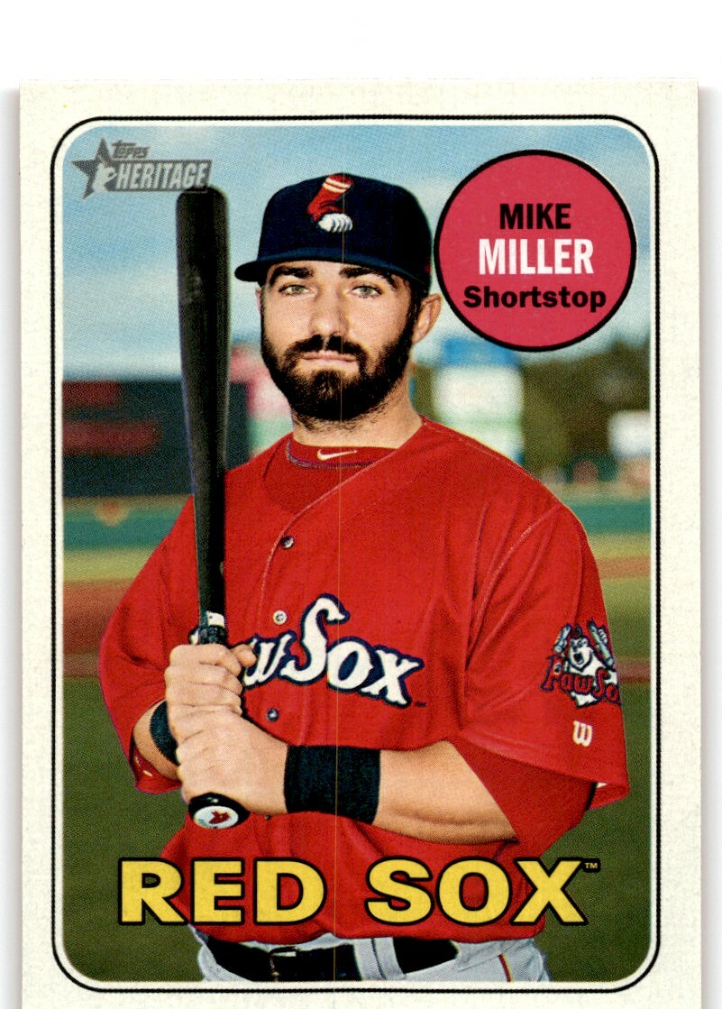 2018 TOPPS HERITAGE MINOR LEAGUE MIKE MILLER PAWTUCKET RED SOX #56