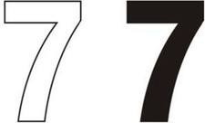 SELF ADHESIVE STICK ON VINYL NUMBERS BIN HOUSE POST BOX SIGNS 3" BLACK / WHITE