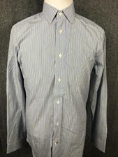 GAP Premium Slim Fit Men's Short Sleeve Button Front Striped Dress Shirt M NWT