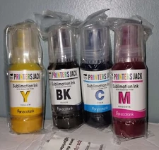 Printers Jack 400ML Sublimation Ink Black, Yellow, Cyan, & Magenta (New Sealed)