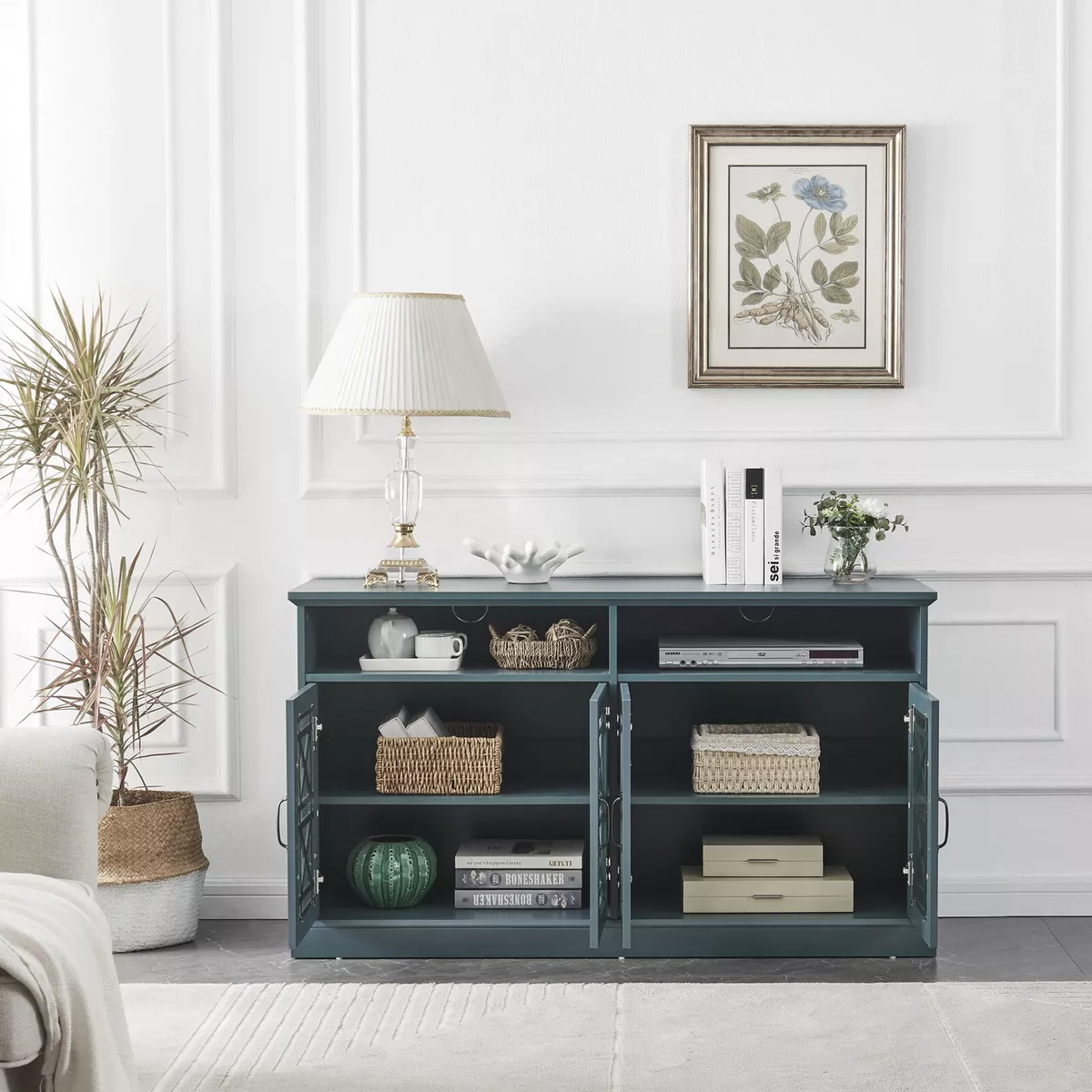Teal sale buffet cabinet