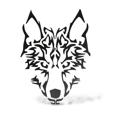 Adesivo Lupo 40 Cm - Sticker In PVC Per Auto, Moto, Casco, Laptop - Resistente UV E Acqua - 2