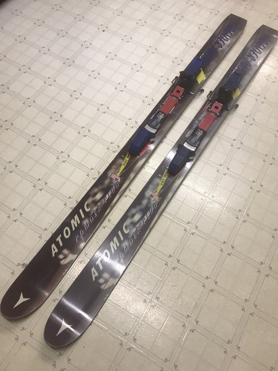 Atomic Powder Plus Fat Boy skis 180cm ES Adjustable Bindings WIDE