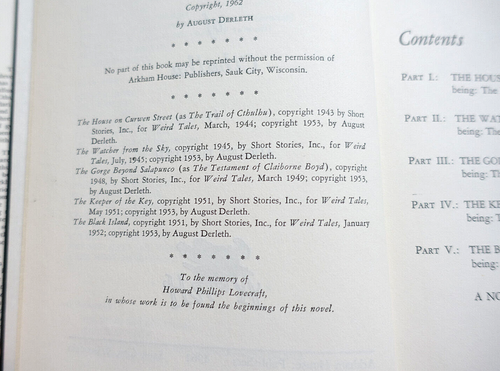 Lovecraft, H.P. THE TRAIL OF CTHULHU August Derleth Signed 1st Edition 1962 HCDJ - Picture 7 of 9