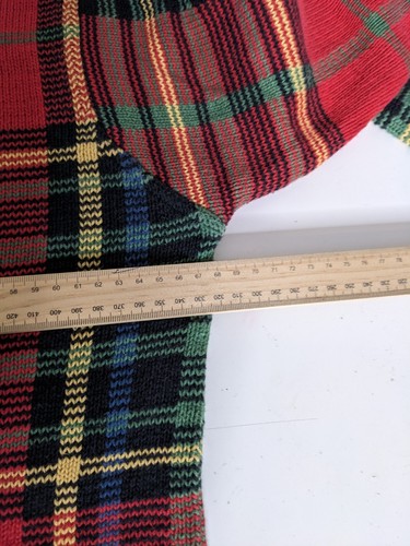 Polo Sport Ralph Lauren Knit Rugby Shirt Mens Extra Large Red Tartan Plaid 90s - Picture 11 of 12