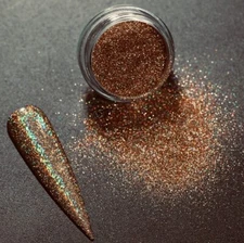 #16 Egyptian Gold Holographic Nail Mirror Glitter Powder Holo Effect Shimmer