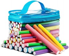 Salon Heatless Flexible Hair Rollers Curlers 42-pack 7" Soft Foam Flexi Twist Cu