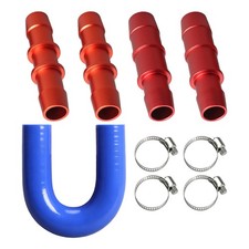Silicone Heater Hose  5/8" 3/4" Aluminum Fitting Kit for Universal Vehicles