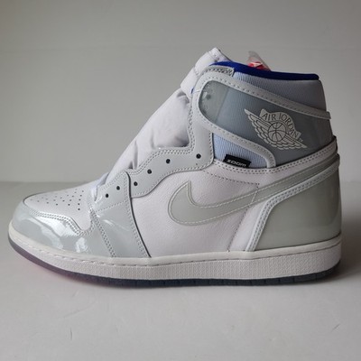 Nike Air Jordan 1 Retro High Zoom White Grey Racer Blue CK6637-104 Men's Size 15