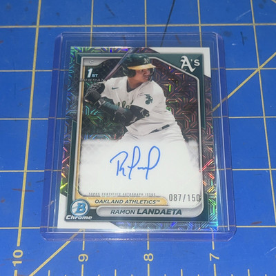 Topps 2024 Bowman Chrome Autographs Ramon Landaeta Auto Blue /150 CPA-RLA