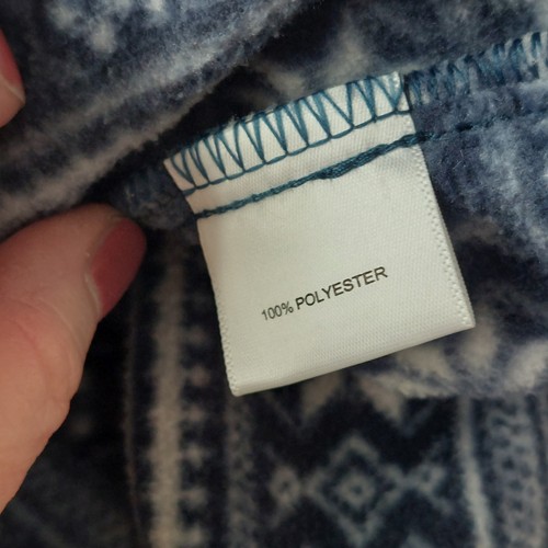 Suéter Pullover Peter Millar Warmth 1/4 Cremallera Polar L Azul Fair Isle Copo de Nieve - Imagen 14 de 15