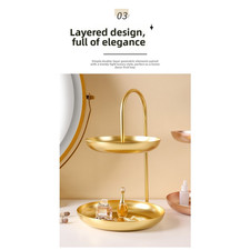 Eisen zweilagig Bonboniere für Wohnzimmer Couchtisch mit elegantem Retro Stil