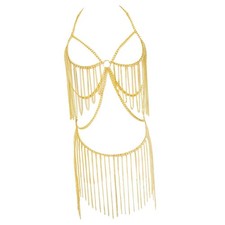 Chaîne Bikini Chaîne taille Jupe Costume Plage Soutien-gorge