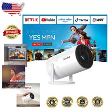Mini Projector 1080P Full HD Built-in Apps WiFi 6 Bluetooth 5.2 Auto Focus