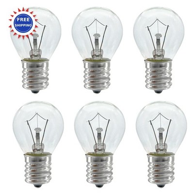 Lava Lamp Bulb 6 Pack 25 Watt Light S11 E17 Base 120 Volt Replacement for 14.5