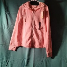 NEW  All In Motion Women's Peach Full Zip Hoodie Sweatshirt SizeXL with Pockets