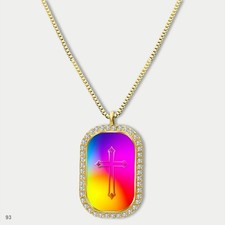 Stunning Colorful Jesus Christ Crucifix Cross Fashion Pendant Necklace Chain Pri