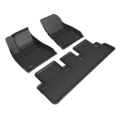 Floor Mats Custom Fit Liners Kagu 1st And 2nd Row for 2024-2025 Tesla 3 Highland