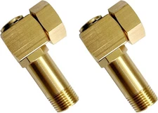 2PC Brass Garden Hose Adapter Replacement Part Swivel Hose Reel Fittings