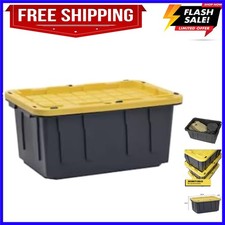 17 Gallon Storage Bin Heavy Duty Stackable Storage Tote with Snap Lid Durable...