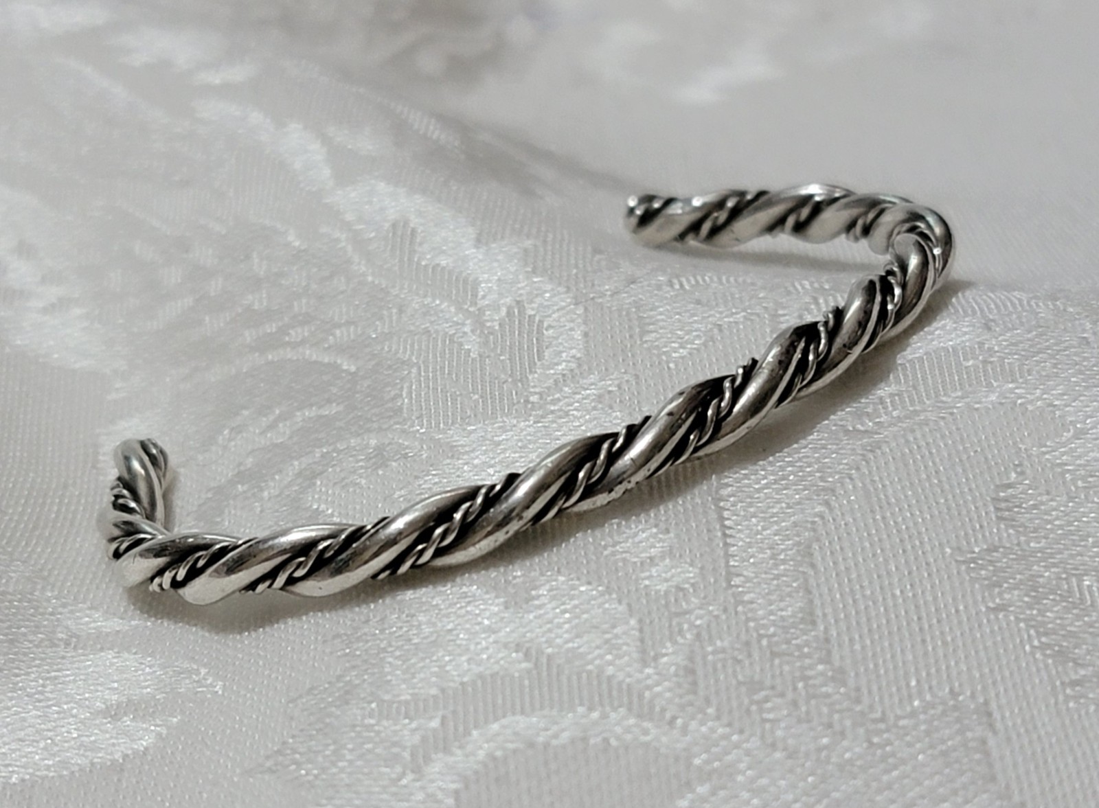 SOLID STERLING SILVER LARGE & SMALL TWISTED SILVE… - image 6
