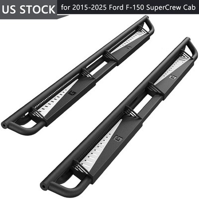 Running Boards for 2015-2025 Ford F-150 Super Crew Cab Nerf Bars Drop Side Step