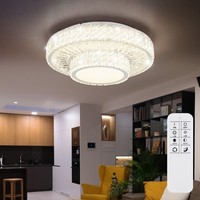 Deckenleuchte Wohnzimmerlampe Kronleuchter Deckenlampe Led Kristalle Dimmbar