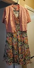 M Dress Barn Floral dress and shoulder sweater