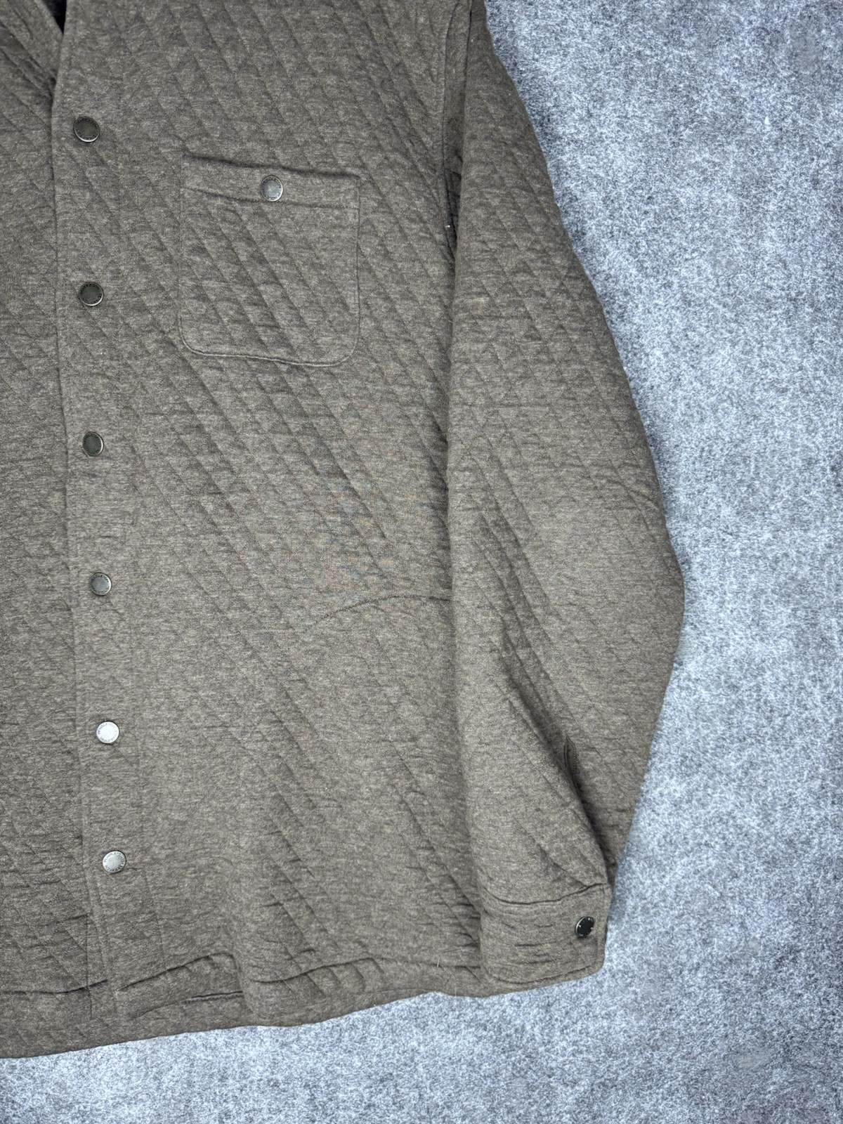 Pendleton Mens Brown Quilted Snap Button Long Sle… - image 4