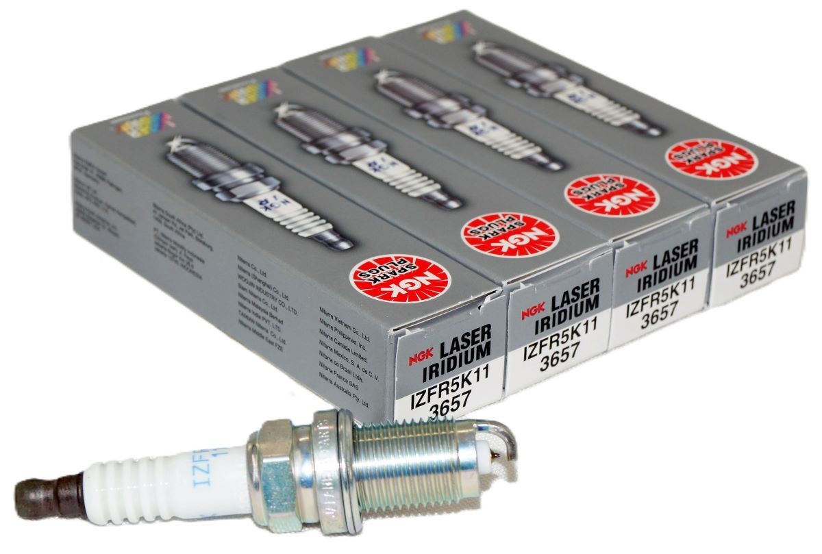 Set of 4 Genuine NGK 3657 Spark Plug Laser Iridium IZFR5K11