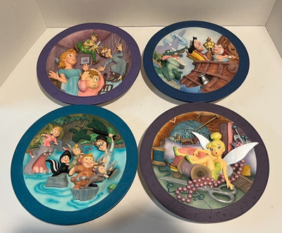 Disney s Peter Pan 3D Collectible Plates Limited Edition Set of 4