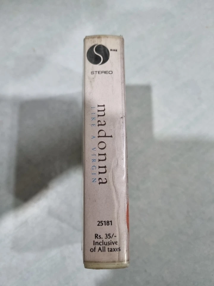 Madonna Like A Virgin INDIA EDITION CLAMSHELL CASSETTE 1989 Hype Sticker - Image 3 of 4