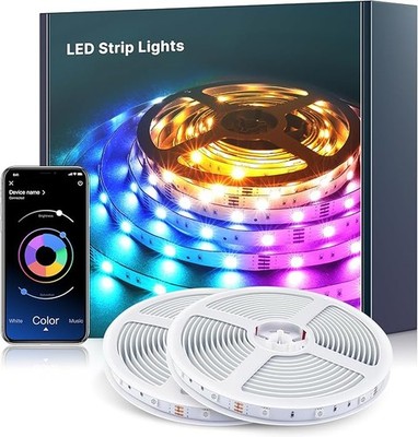 Mexllex LED Streifen Lichter mit Fernbedienung Bluetooth RGB Farbwechsel Lichter