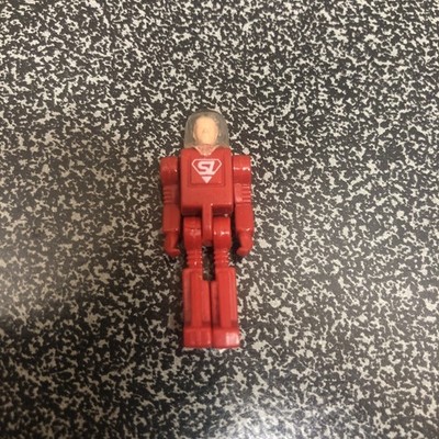 Vintage 1988 Capsela Spacelink Red Pilot Action Figure With Helmet RARE!!!