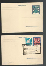 Poland postal stat. card  1957 cp150 nusedcp151 