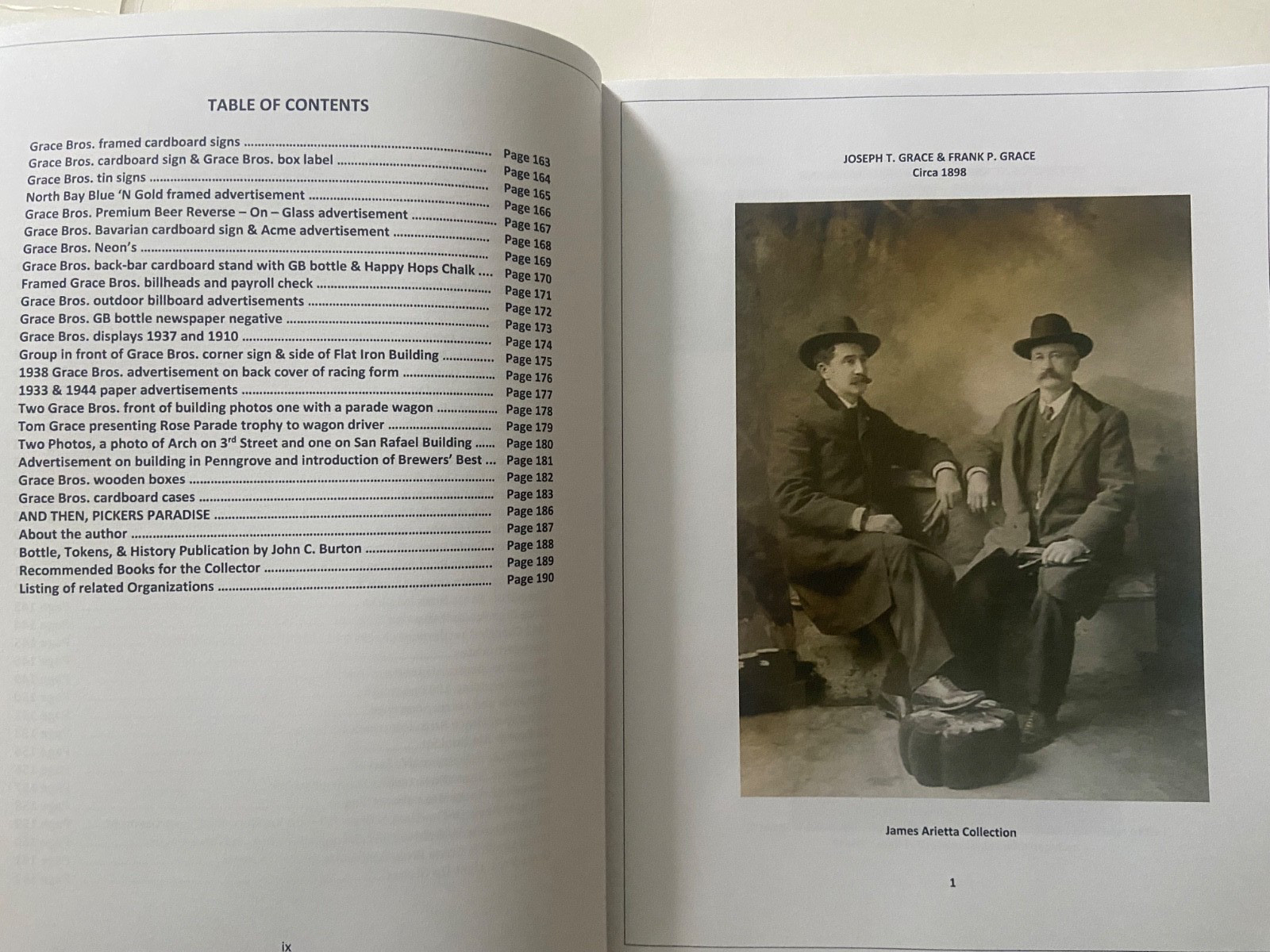 SIGNED ~ Grace Bros. Breweries, History & Memorabilia: Santa Rosa - Los Angeles