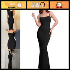 Women's Maxi Bodycon Dress - Sexy Spaghetti Strap Sleeveless Long Dress 2023