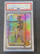 SAMUEL ZAVALA 2022 Bowman Chrome 1st SHIMMER REFRACTOR SP PSA 10 Gem MT Chicago