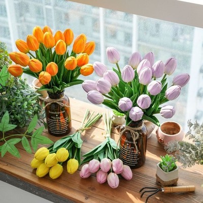 EVA Tulpen Blumen Gesteck Set 5 Stück für Home Office Hotel Display