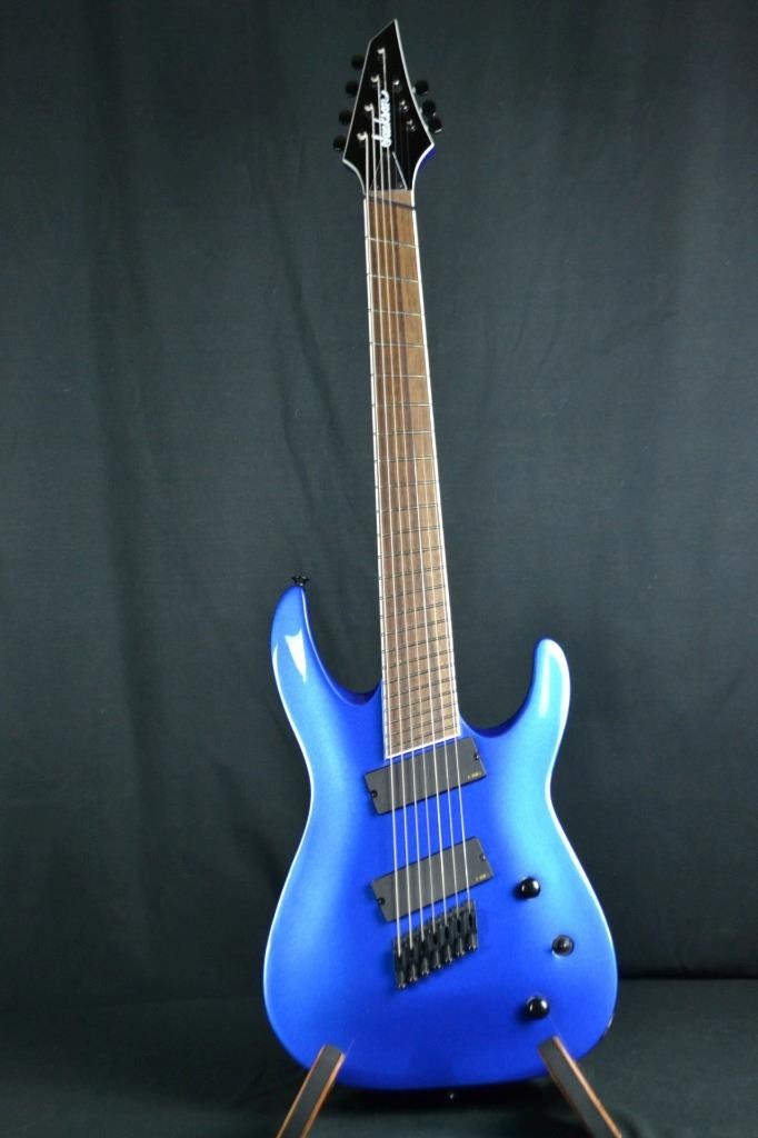 JACKSON X SERIES SOLOIST FAN FRET SLAT 7, METALLIC BLUE, Int'l