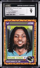 2024 PANINI SCORE-A-TREAT RISING STARS PUMPKIN #7 BRIAN THOMAS JR. CGC 9
