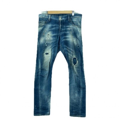 DSQUARED2 Damage processing Plain Denim pants blue mens 44【used】