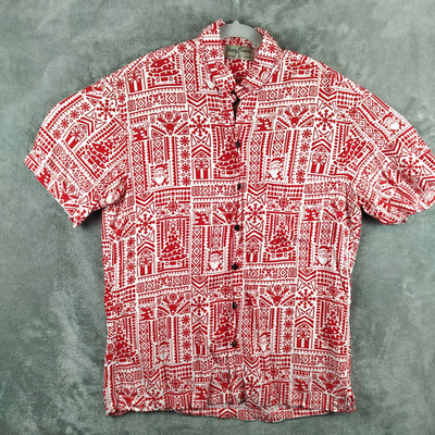 Kenny Flowers Limited Edition Chrismukkah Hawaiian Shirt Mens M Aloha Rayon