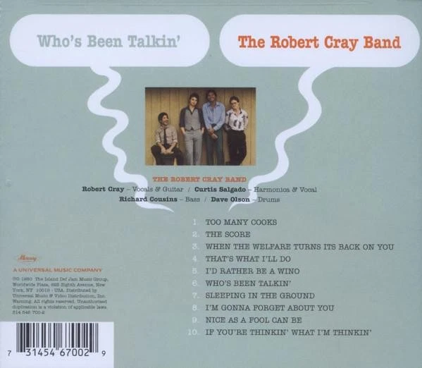 Robert Cray Band Who's Been Talkin' CD USA Mercury 3145467002 - Bild 2 von 2