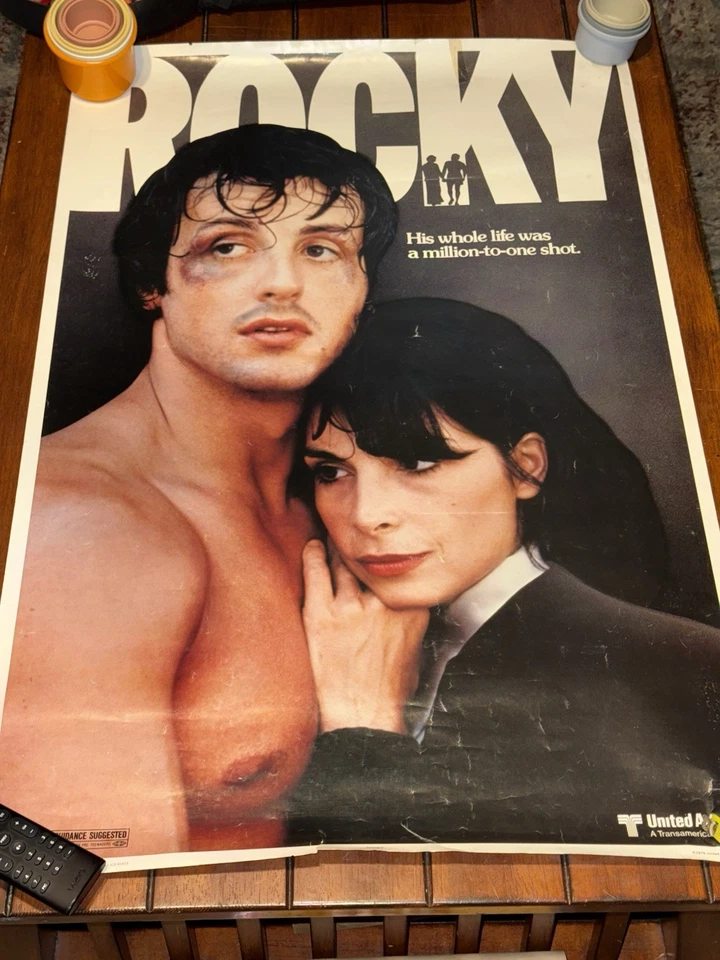 Vintage 1977 Rocky Movie Poster Sylvester Stallone United Artists - Bild 2 von 4