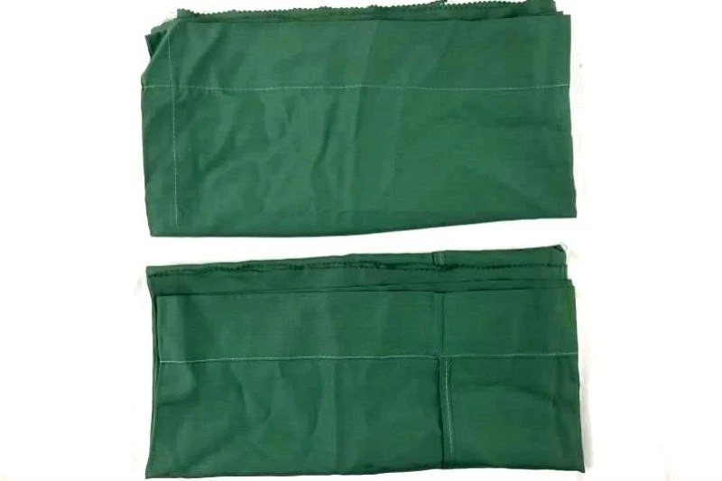 Vintage Tropical Floral Polyester Fabric Lot Green Panels & Remnants 64"x31" - Image 3 of 4