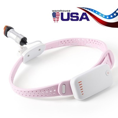 5W Dental LED Surgical Headlight Headband Headlamp Wireless Light Filter Pink