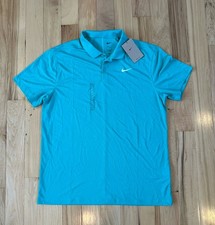 Nike Dri-FIT Golf Polo Shirt Mens Large Blue Green Performance DH0822-318