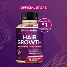 24-in-1 Advanced Hair Growth Vitamins, Biotin 10,000mcg, 60 Day Supply
