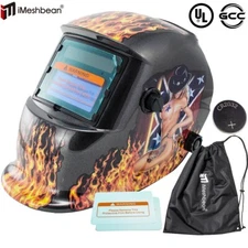 Pro Auto Darkening Welding Helmet Arc Tig mig Grinding Welders Mask Solar 2 Lens